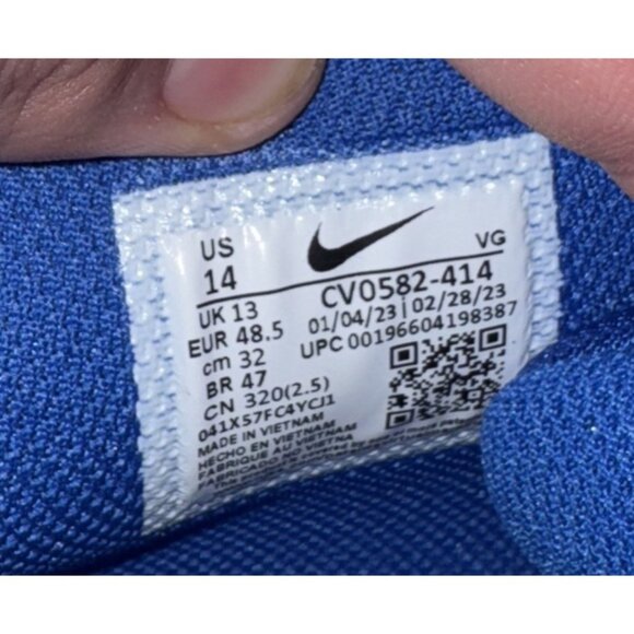 Nike Alpha Menace 3 Shark Mens Football Cleats Size 14 Royal Blue White - Picture 8 of 8